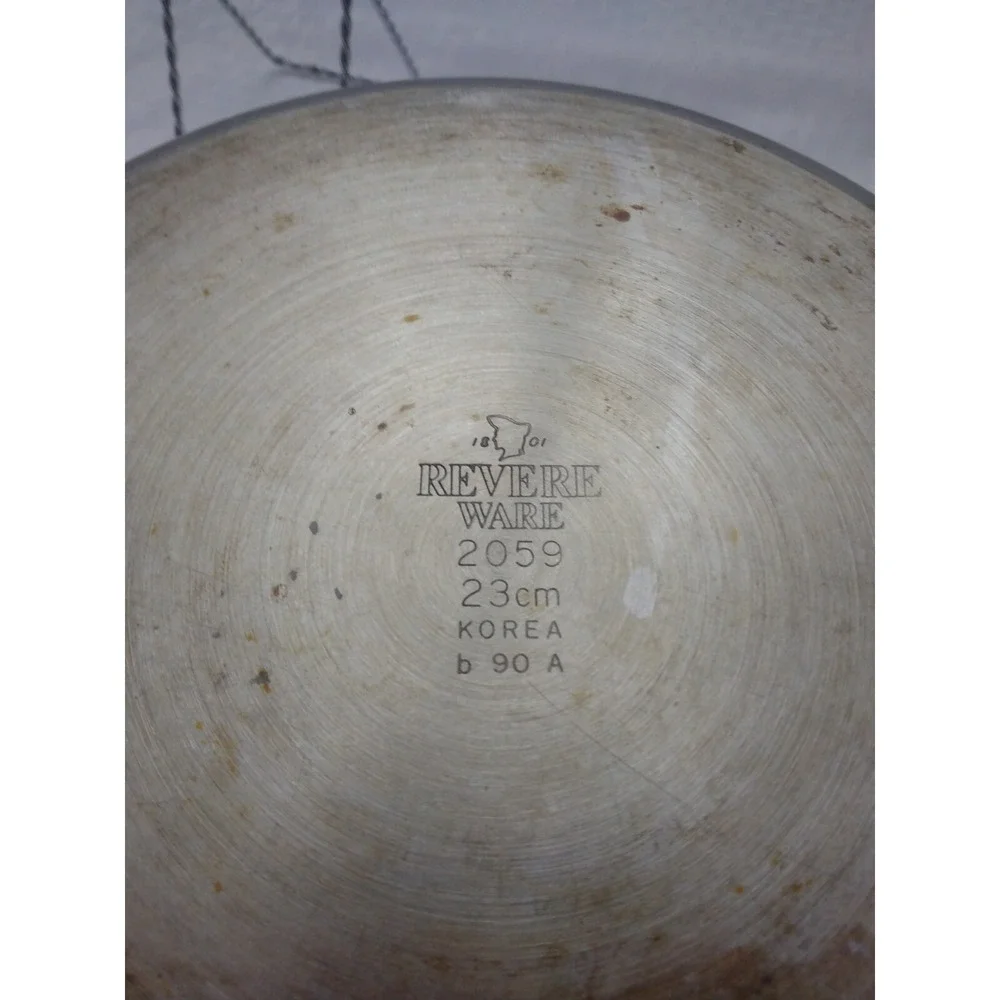Revere Ware Skillet Frying Pan 2059 Stainless Steel 23cm Korea ‎ NO LID